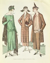 Moda femenina, ilustración de La Veritable Mode Francaise de Paris, 1924