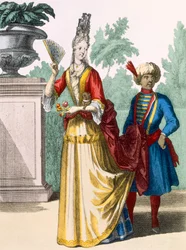 Dama en vestido de verano, c.1690-1700