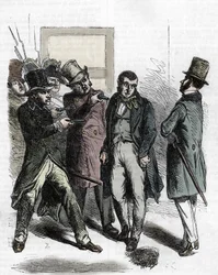 La detención de Vautrin (Jacques Collin) en "Le pere goriot".