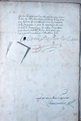 Última página de los estatutos de la Academia Francesa