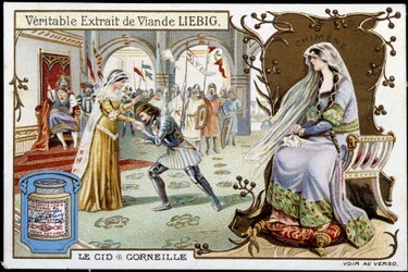 El Cid de Pierre Corneille (1606 - 1684), cromolitografía Liébig, sd. Siglo XIX