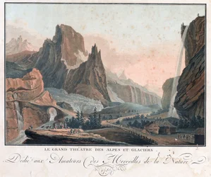 El Gran Teatro de los Alpes y los Glaciares,
1787 (Aguafuerte y aguatinta)