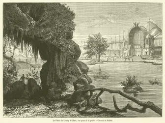 El Palacio del Campo de Marte, vista desde la gruta
