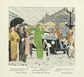 Le Probleme de la Circulation, de Art-Gout-Beaute, pub.1924(stencil print)