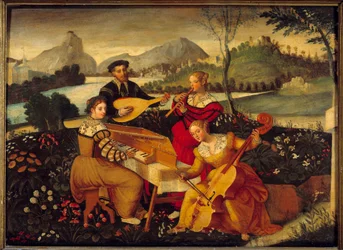 El concierto campestre. Pintura de la Escuela francesa. Siglo XVI, Museo del Berry, Bourges