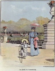 El jardín de Luxemburgo - en “El pequeño francés ilustrado” del 21/07/1900