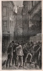 Los Carteles - el pueblo de París se despierta para encontrar avisos públicos en todas las paredes informándoles del Golpe de Estado del 2 de diciembre de 1851 - en “Historia de un crimen” (La toma de poder de Napoleón III en Francia) - por Victor Hugo