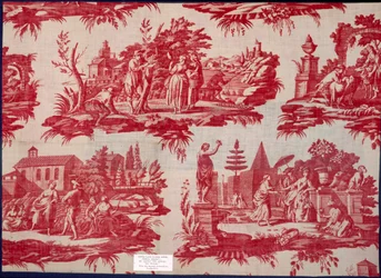 Les Saisons de La Colección Mayoux, tercer cuarto del siglo XVIII, algodón impreso en placa de cobre