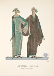 Les Soeurs Jumelles, de una colección de láminas de moda