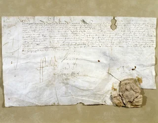 Carta firmada por Enrique IV, instituyendo a Dinan como Presidial después de que la ciudad le fuera devuelta