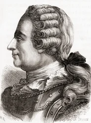 Teniente general Jean-Baptiste Vaquette de Gribeauval, de Les Merveilles de la Science, publicado hacia 1870 (grabado).