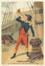 Teniente de un barco en 1792