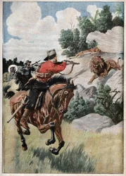 Caza del león