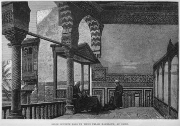 Logia de la casa de Memlook Radnau Bey, El Cairo, de LEgypte de Georg Moritz Ebers (1837-98), 1881