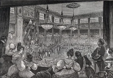 Luis Felipe I es juramentado como rey ante la Cámara de Diputados, 9 de agosto de 1830 - Revolución de 1830: 