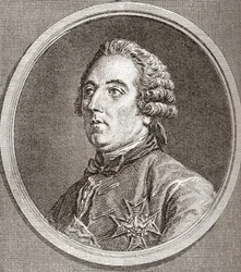Louis César de La Baume Le Blanc, duque de Vaujours, duque de La Vallière, 1708-1780. Noble francés, bibliófilo y militar. De Les Heures Libres publicado en 1908.