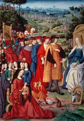 Luis XII, Cardenal Georges de Amboise (1462-1515), Ana de Bretaña y Claudia de Francia, de Remedios y Fortunas de Petrarca, 1503
