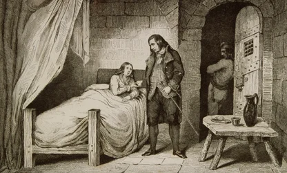 Luis XVII (1785-95) enfermo y encarcelado, de 