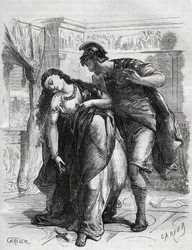 La muerte de Lucrecia: Lucrecia (Lucrezia, dama romana del siglo VI a. C.) fue víctima de violencia por parte de su primo Sexto Tarquinio, hijo de Tarquinio el Soberbio. Se suicidó ante su marido, Lucio Tarquinio Colatino, conocido como Ta