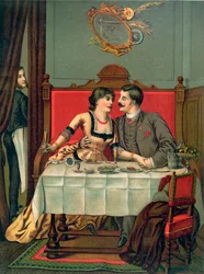 Almuerzo en un comedor privado