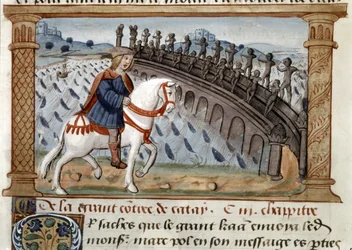 MARCO POLO: Ilustración de "El libro de Marco Polo" El explorador veneciano Marco Po...