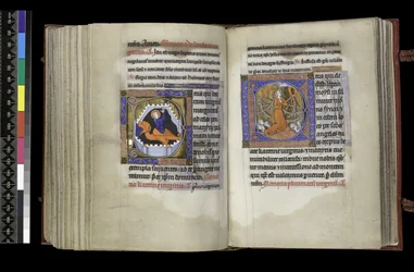 Sufragio a Santa Margarita y Sufragio a Santa Catalina, del Salterio y Horas de Isabel de Francia, París, c.1265-70