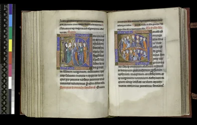 Sufragio a las Vírgenes y Sufragio a Todos los Santos, del Salterio y Horas de Isabel de Francia, París, c.1265-70