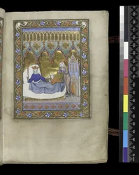 Folio del Salterio y Horas de Isabel de Francia, París, c.1265-70