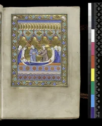 El entierro de David, del Salterio y Horas de Isabel de Francia, París, c.1265-70