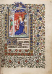 MS Widener 6 f.29r, Anunciación, de un Libro de Horas, uso de París
