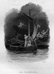 Ma nacelle Chanson de Beranger en “Obras Completas” (1834) de Pierre Jean de Beranger (1780-1857), poeta y compositor francés