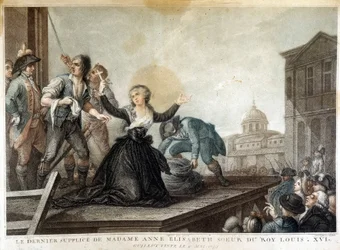 Madame Anne Elisabeth, hermana del rey Luis XVI (1764-1793), guillotinada
