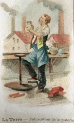 Fabricación de cerámica, principios del siglo XX (cromo)