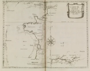 Mapa de Francia, c.1693 (impresión)