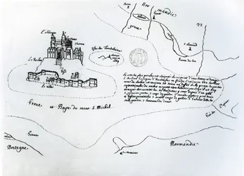 Mapa de la Bahía de Mont Saint-Michel