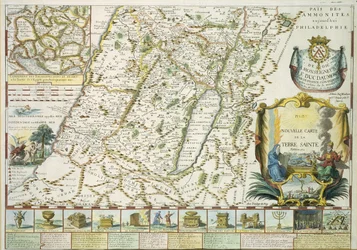 Mapa de Tierra Santa en tiempos del Antiguo Testamento, por Mons l