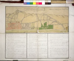 Mapa que muestra el Chateau de Puteaux, 1722