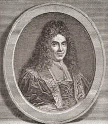 Marc-René de Voyer de Paulmy, primer marqués de Argenson, 1652-1721. Político francés. De Les Heures Libres publicado en 1908.