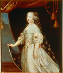 María Teresa de Austria, reina de Francia y esposa del rey Luis XIV (pintura sobre lienzo)
