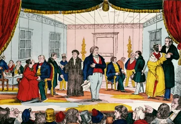 Marionetas, caricatura de la burguesía, 1839