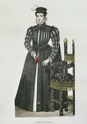 María Reina de Escocia (1542-87), copia de una miniatura del Recueil de Gaignières