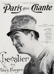 Maurice Chevalier, de "Paris qui Chante", 30 de marzo de 1910 (litografía)