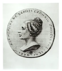 Medalla que representa a Sophie Germain (1776-1831)