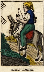 Meunier; Serie sobre oficios, imagen de Épinal del siglo XIX.
