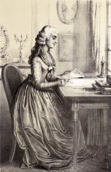 Mme Roland (1754 - 1793) - en “Galerie historique de la Revolution francaise” por Alber Maurin