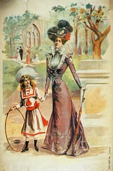 Madre e hija en un paseo