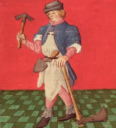 El herrero, del Le Livre des Echecs Moralises de Jacques de Cessoles