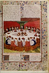 Aparición del Santo Grial, de la Queste del Saint Graal, c.1470