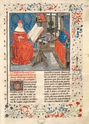 Retrato del autor, de la Histoire des Nobles Princes de Hainaut, por Jacques de Guise