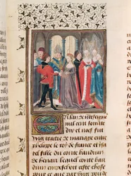 El matrimonio de Felipe Augusto (1165-1223) Rey de Francia e Isabel de Henao, hija del Conde Balduino